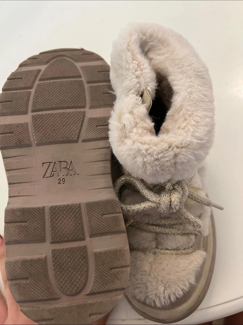 Cozy Faux-Fur Tan Kids' Winter Ankle Boots